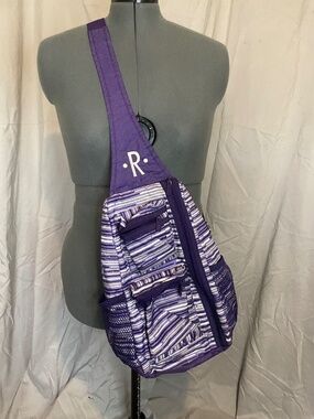 Purple cross body bag
